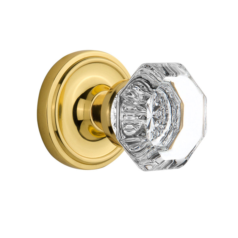 Nostalgic Warehouse Clear Crystal Waldorf Interior Mortise Door Knob